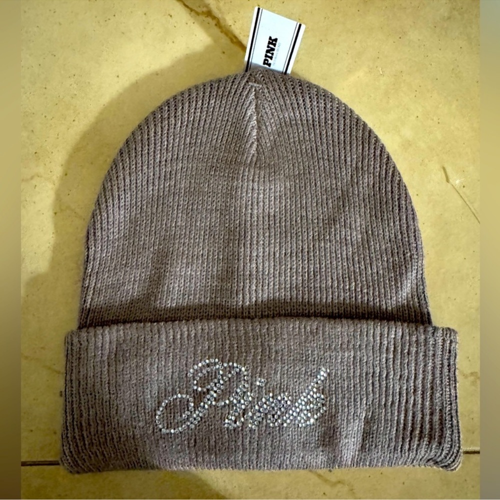 PINK Victoria's Secret Brown Beanie - Picture 2 of 5